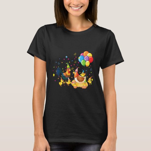 Kippen Grappig kippenmotief T-shirt (Voorkant)