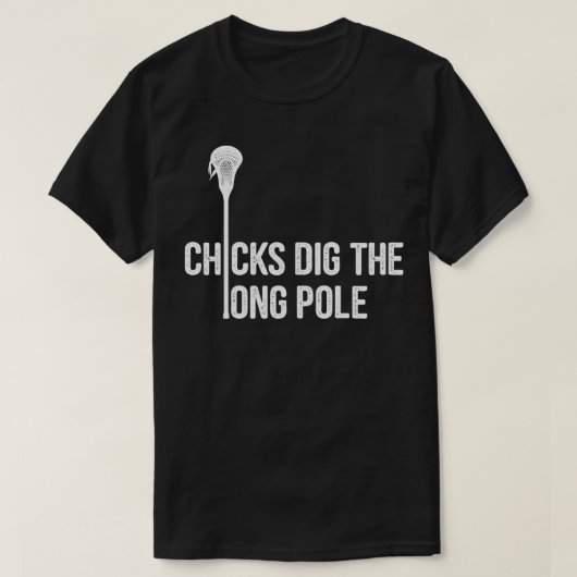 Kippen graven de lange poel grappige lacrosse quot t-shirt (Design voorkant)