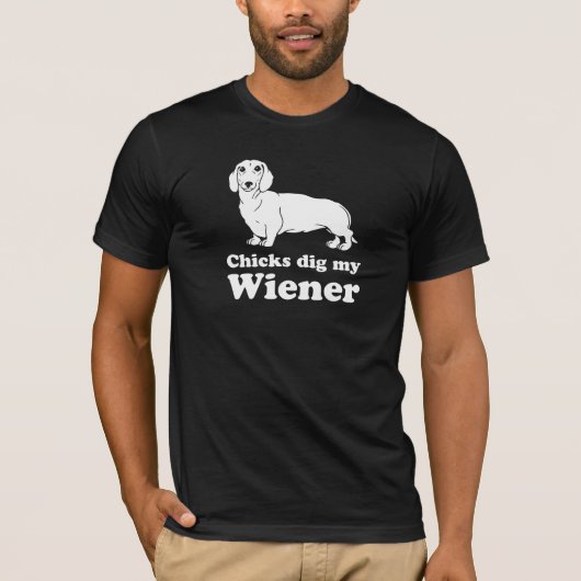 Kippen graven mijn Wiener T-shirt (Voorkant)