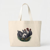 kippen grote tote bag (Voorkant)