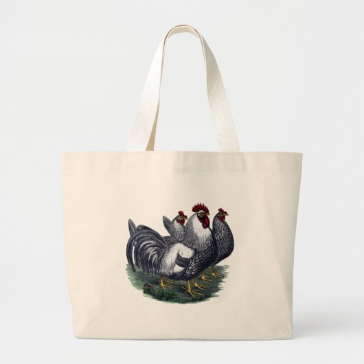 kippen grote tote bag (Voorkant)