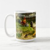 Kippen Haan Haan & Baby Chicks op Boerderij Koffiemok (Links)