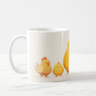 Kippen (haan, kip en kip) koffiemok