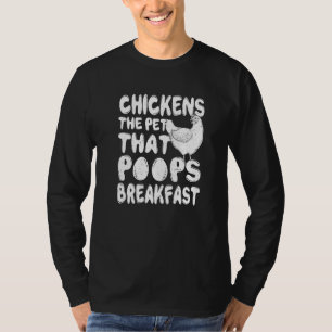 Kippen het eten dat poops doorboren, Sarcastisch K T-shirt