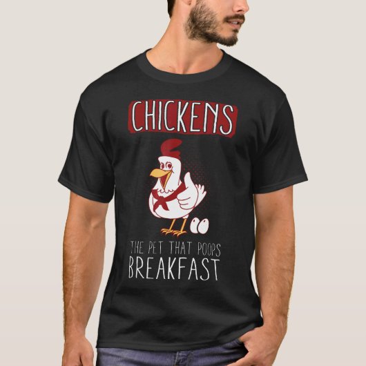 Kippen Het Huisdier Dat Het Ontbijt Poot T-shirt (Voorkant)