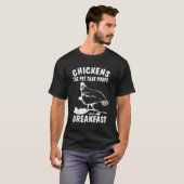Kippen Het Huisdier Dat Ontbijt Poept T-shirt (Voorkant volledig)