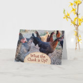 Kippen Hoe is Funny Humor Kaart? Kaart (Gele Bloem)