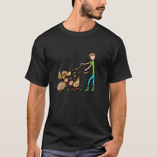 Kippen houden t-shirt (Voorkant)