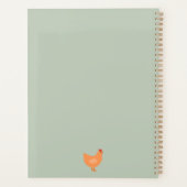 Kippen in de Bloemen Gepersonaliseerde Planner (Achterkant)