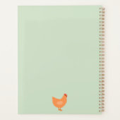 Kippen in de Bloemen Gepersonaliseerde Planner (Achterkant)