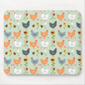 Kippen in de Groene Muismat van de Bloemen (Voorkant)