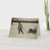 Kippen in de Kaart van de Vakantie van de Sneeuw (Voorkant)