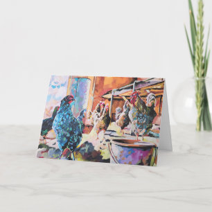 Kippen in de Schuur Kaart