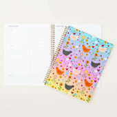 Kippen in de tuin bij zonsondergang planner (Display)