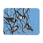 Kippen in de winter magneet (Horizontaal)