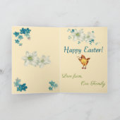 Kippen in een  paasWenskaart van een mandje Feestdagen Kaart (Binnen)