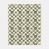 Kippen in Hartkrans Kerstmis Fleece Deken (Voorkant)