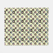 Kippen in Hartkrans Kerstmis Fleece Deken (Voorkant (Horizontaal))