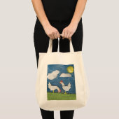 Kippen in het afbeelding Yard - diorama Tote Bag (Voorkant (product))
