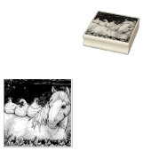 KIPPEN IN HET STABIEL, HORSRUBBERSTEMP RUBBERSTEMPEL (Gestempeld)