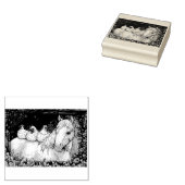 KIPPEN IN HET STABIEL, HORSRUBBERSTEMP RUBBERSTEMPEL (Gestempeld)