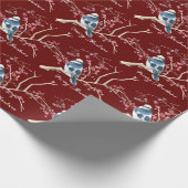 Kippen in kerstkleien cadeaupapier (Hoek)