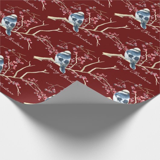 Kippen in kerstkleien cadeaupapier (Hoek)