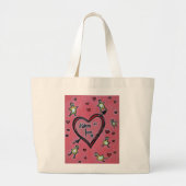 Kippen in Love Canvas tas (Voorkant)