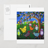 Kippen in Peeps Fun Whimsical Briefkaart (Voorkant / Achterkant)