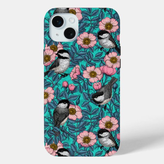 Kippen in vrij roos, roze en blauw Case-Mate iPhone case (Achterkant)