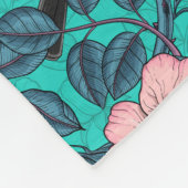 Kippen in vrij roos, roze en blauw fleece deken (Hoek)