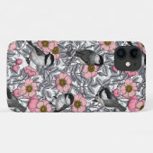 Kippen in vrij roos, roze en grijs Case-Mate iPhone case (Achterkant (horizontaal))