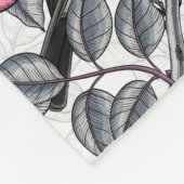 Kippen in vrij roos, roze en grijs fleece deken (Hoek)