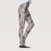 Kippen in vrij roos, roze en grijs leggings (Rechts)
