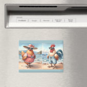 Kippen in zwemkleding aan zee magneet (Insitu (Vaatwasser))