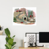 Kippen, katten en Barkeerhonden Poster (Thuiskantoor)