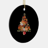 Kippen kerstboom Merry Clucking Matching Fa Keramisch Ornament (Rechts)