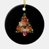 Kippen kerstboom Merry Clucking Matching Fa Keramisch Ornament (Voorkant)