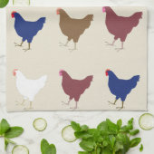 Kippen keukenhanddoek (Gevouwen)