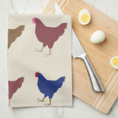 Kippen keukenhanddoek (Quarter Fold)