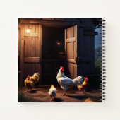 Kippen Kom naar huis Roost Notitieboek (Achterkant)