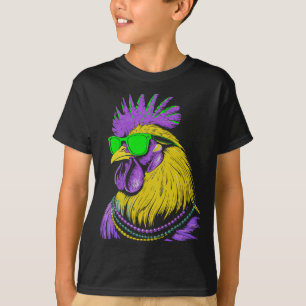 Kippen kralen mardi gras carnaval boerderij boer t-shirt