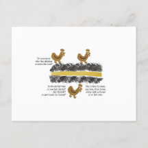 Kippen Kruisen het Briefkaart weg