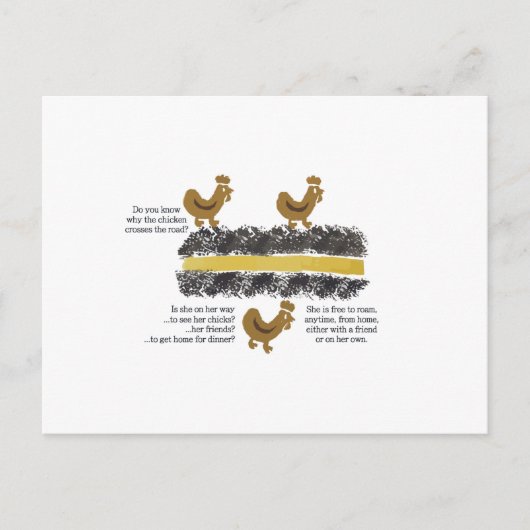 Kippen Kruisen het Briefkaart weg (Voorkant)