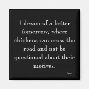 Kippen kruisen motief magneet