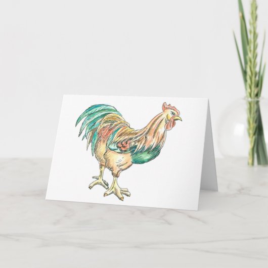 Kippen Kunst Feestdagen Kaart (Voorkant)