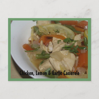 Kippen, Lemon en Knoflook-Casserole Briefkaart