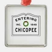 Kippen, MA Holiday Wreated Ceramic Ornament (Voorkant)