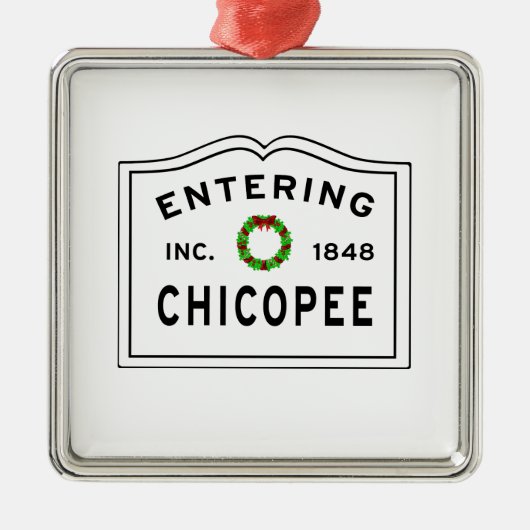 Kippen, MA Holiday Wreated Ceramic Ornament (Voorkant)