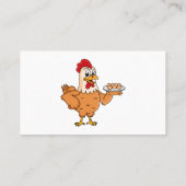 Kippen met eieren op de cartoon van borden visitekaartje (Achterkant)
